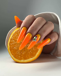 Orange Nails